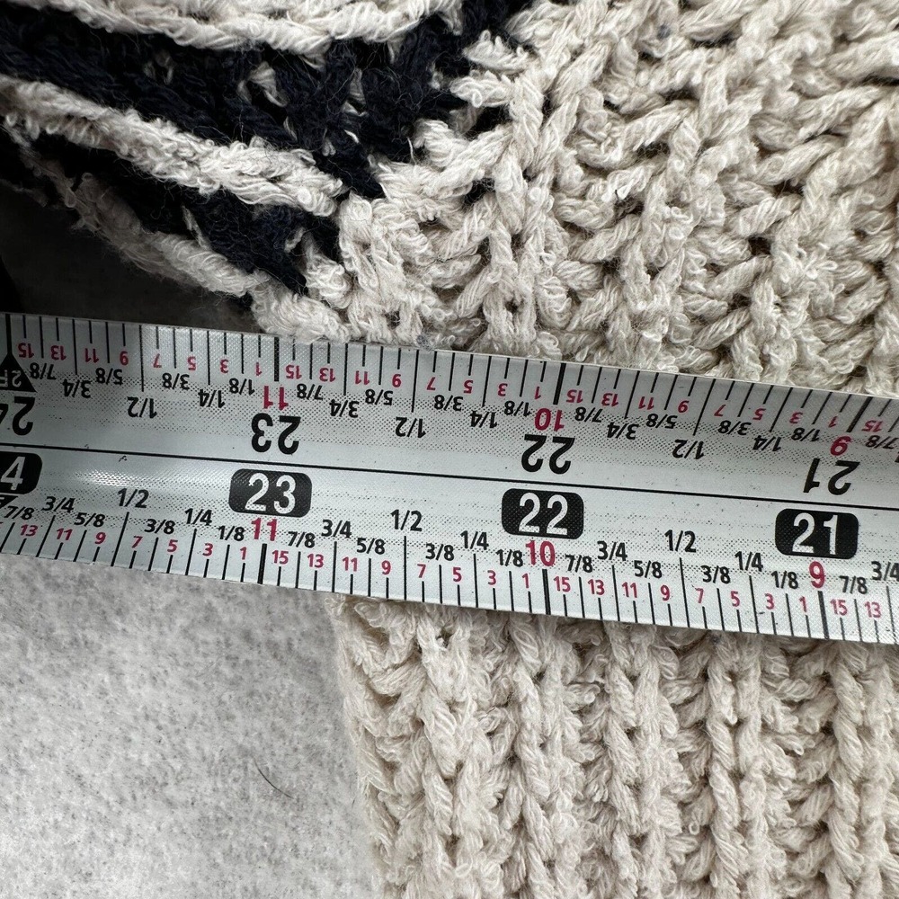 One x One Teaspoon Tunic Sweater Womens LARGE Blue Ivory Oversized‎ Striped - Picture 13 of 15